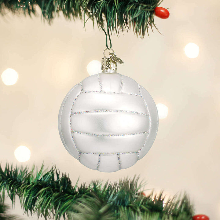 Old World Christmas Volleyball Blown Glass Ornament