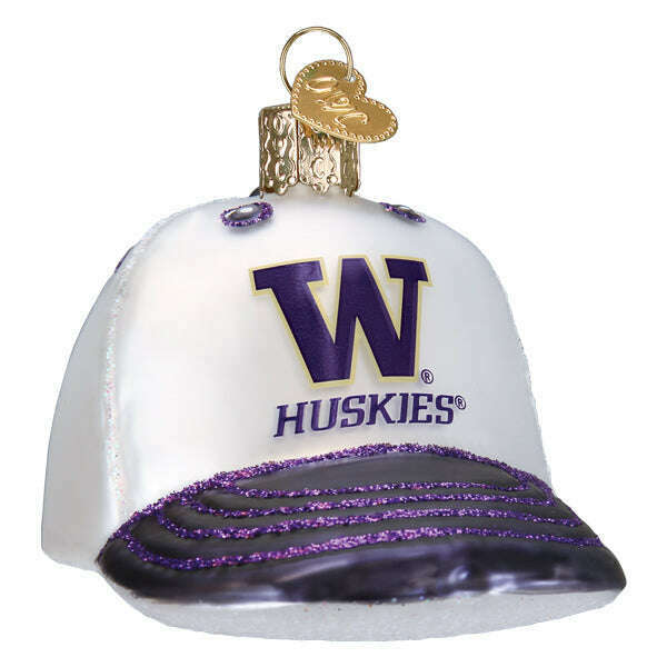 Old World Christmas Washington Baseball Cap Blown Glass Ornament