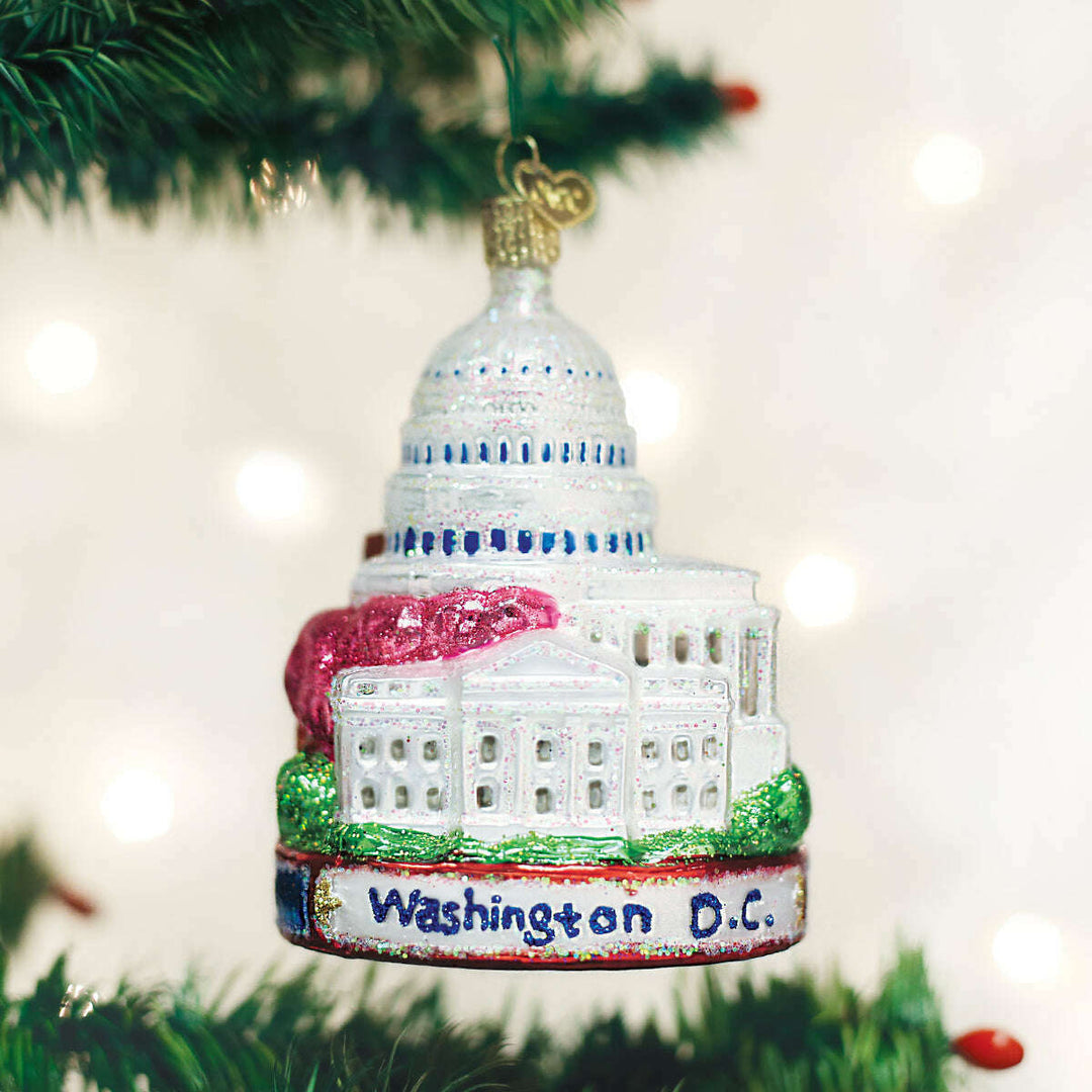 Old World Christmas Washington D.C. Blown Glass Ornament
