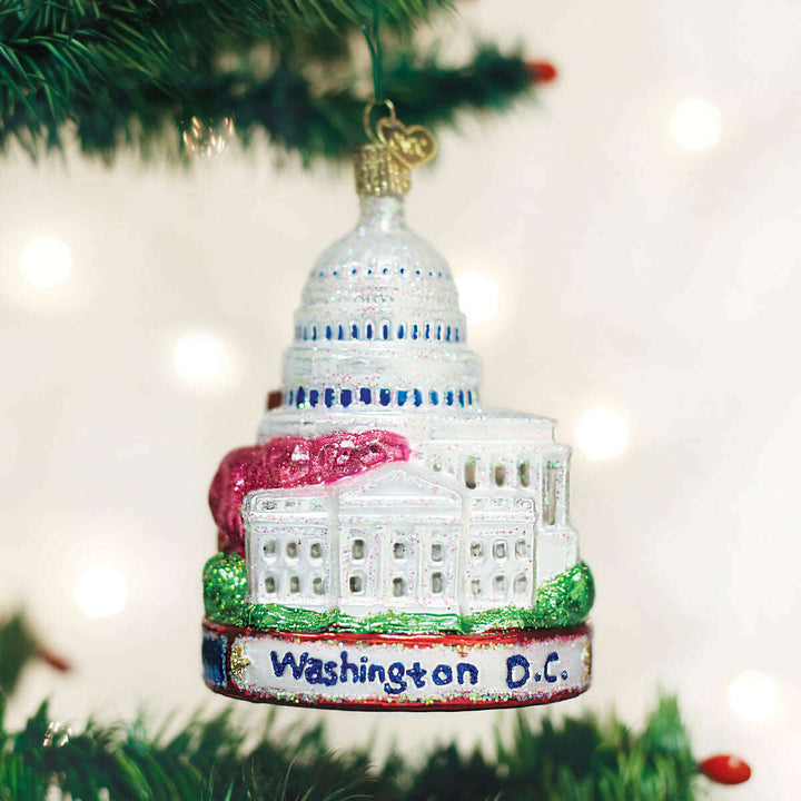 Old World Christmas Washington D.C. Blown Glass Ornament