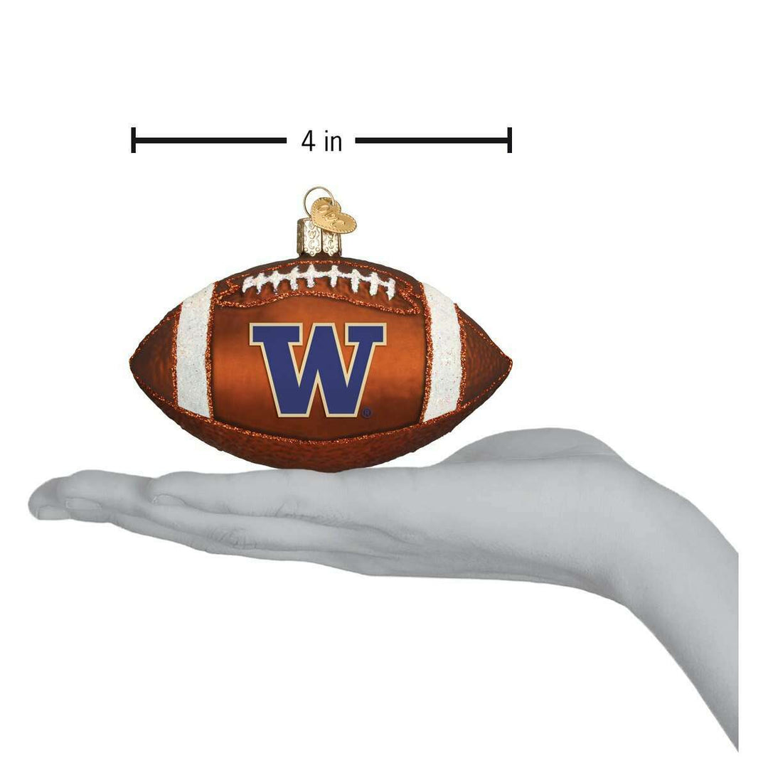 Old World Christmas Washington Football Blown Glass Ornament