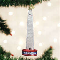 Old World Christmas Washington Monument Blown Glass Ornament