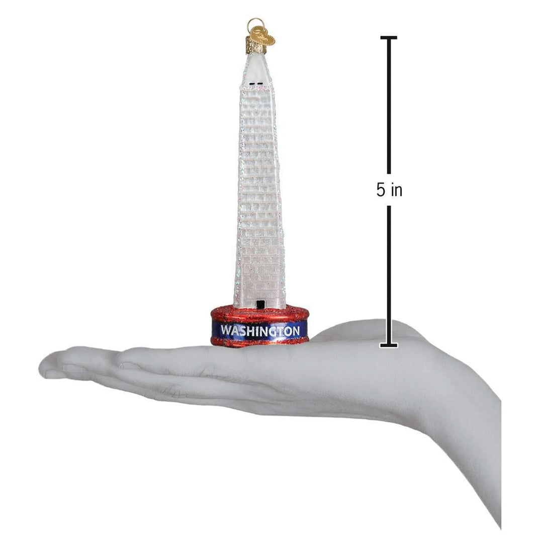Old World Christmas Washington Monument Blown Glass Ornament
