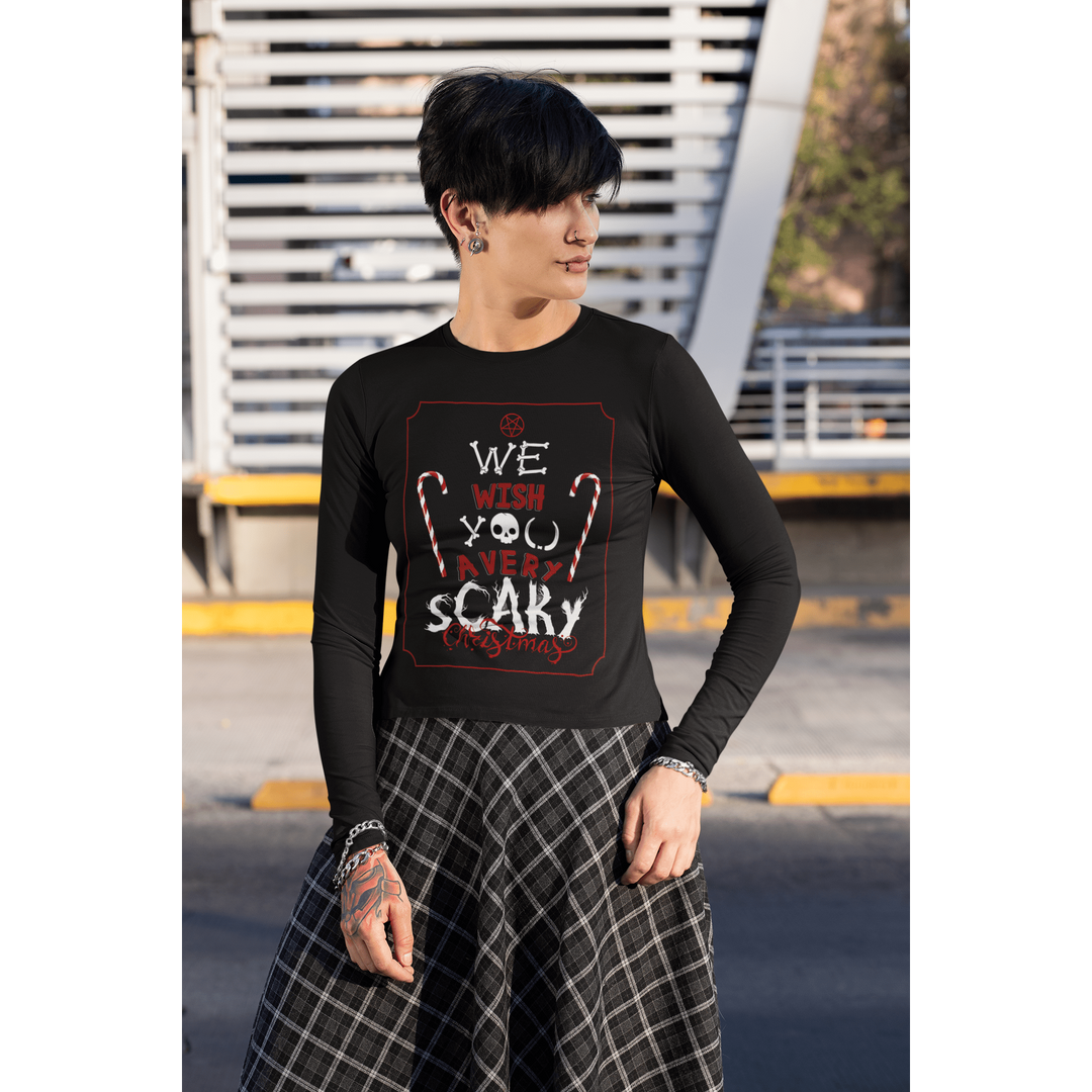 We Wish You A Scary Christmas Candy Cane Tee - Unisex Shirt