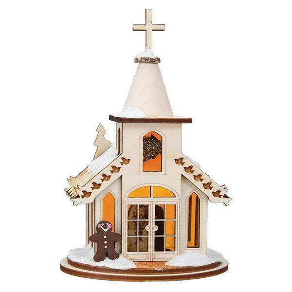 Old World Christmas Wedding Chapel Blown Glass Ornament