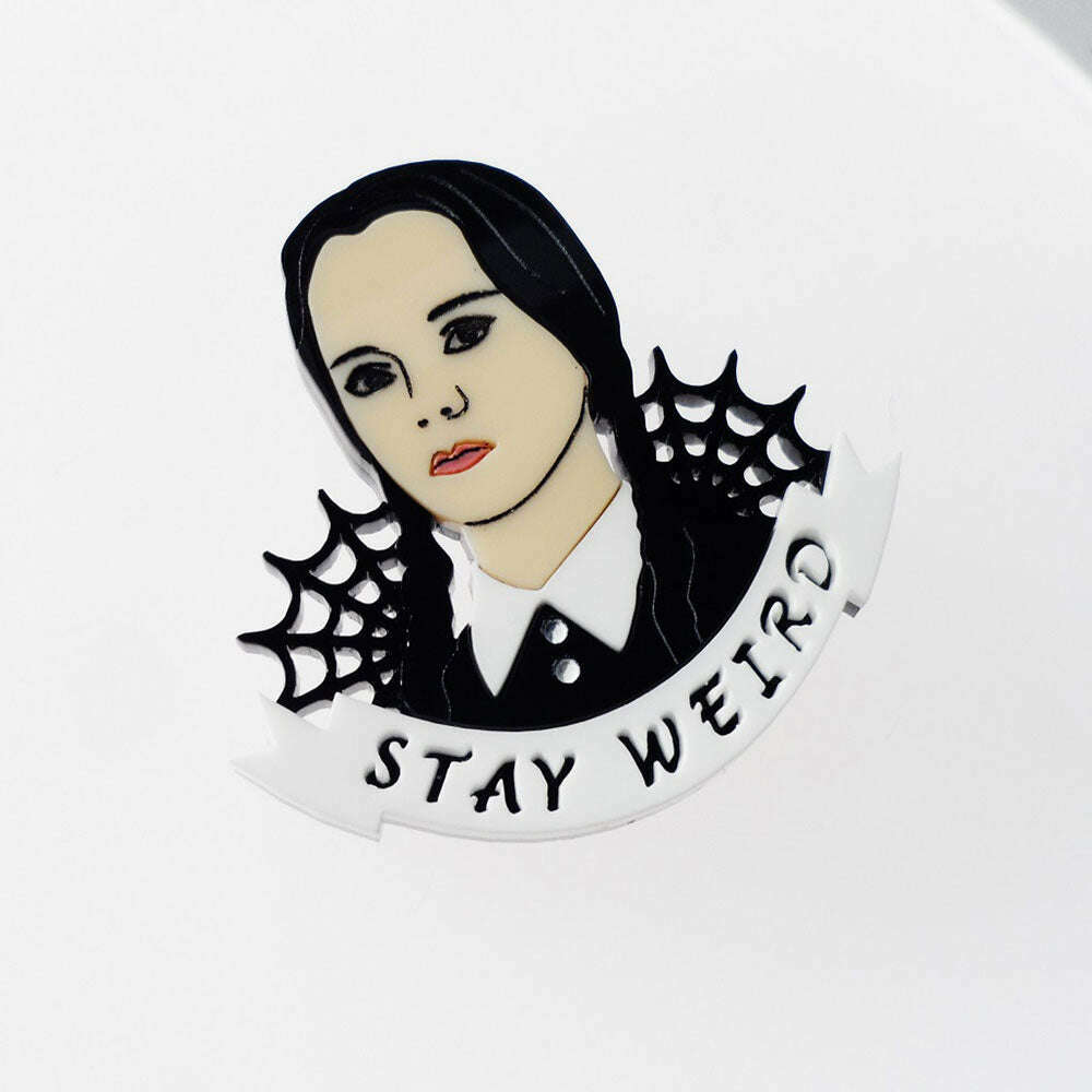 Wednesday Addams Brooch by Cherryloco Jewellery 2