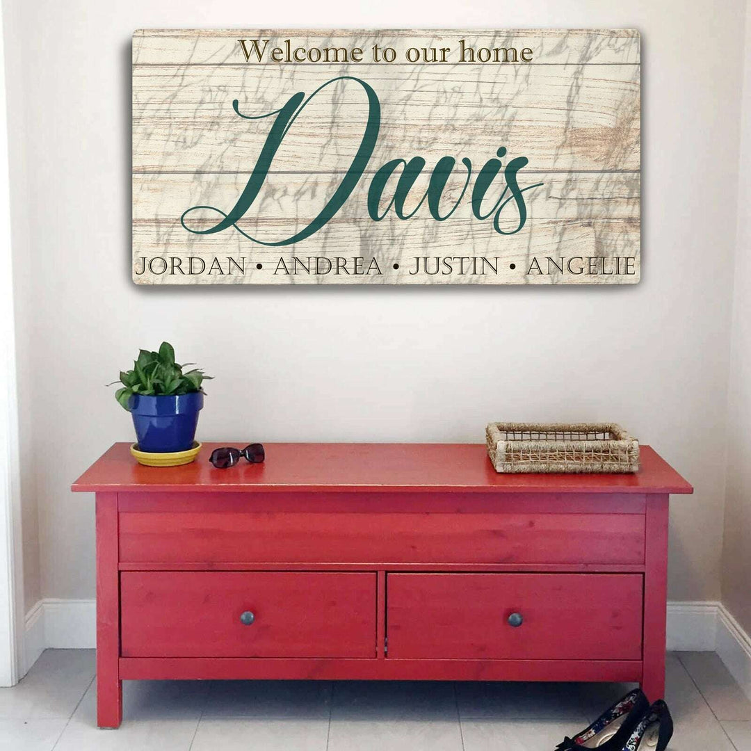 Welcome To Our Home Sign