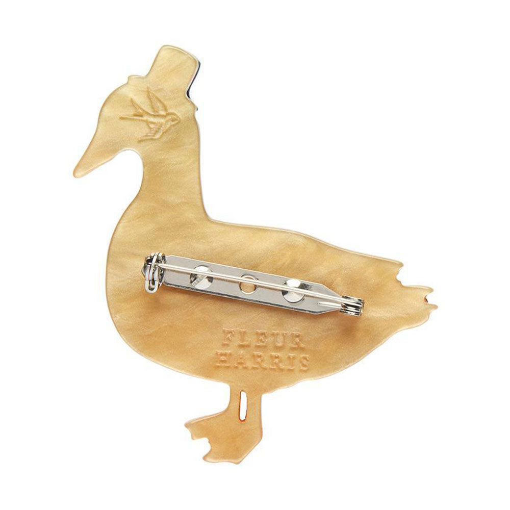 Well-Dressed Duck Brooch by Erstwilder image 1