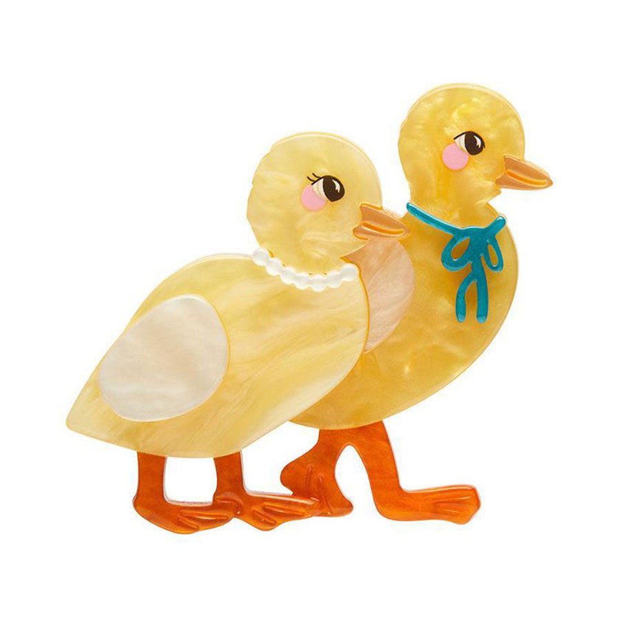 Well-Dressed Ducklings Brooch by Erstwilder image