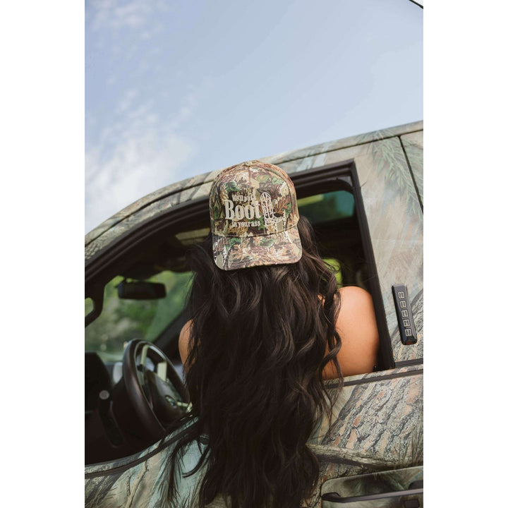 We'll Put A Boot in your Ass - Camo Trucker Hat