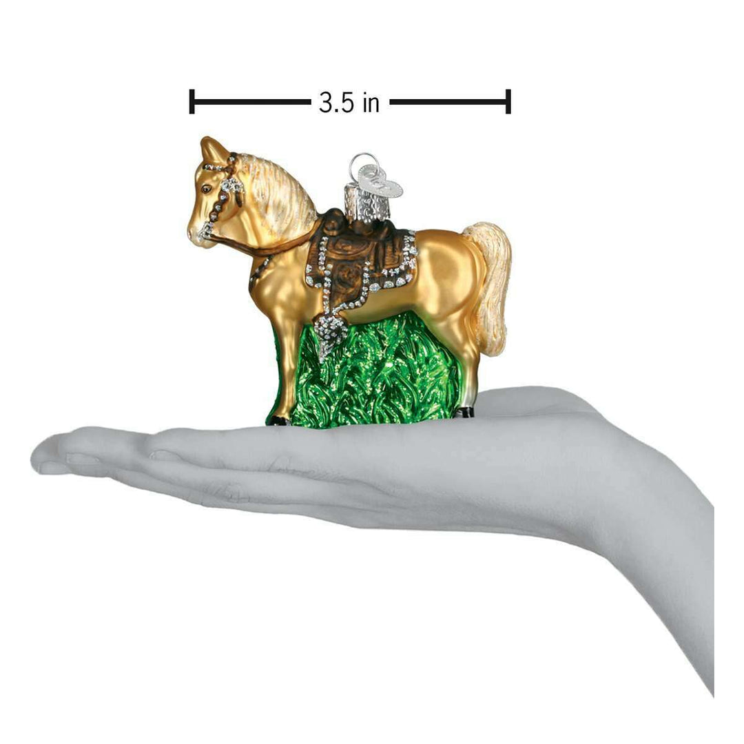 Old World Christmas Western Horse Blown Glass Ornament