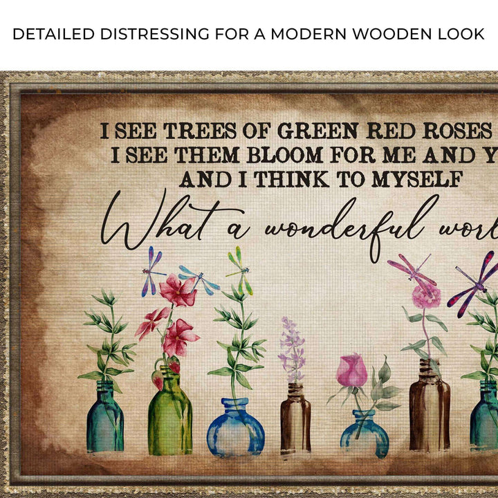What A Wonderful World Sign X