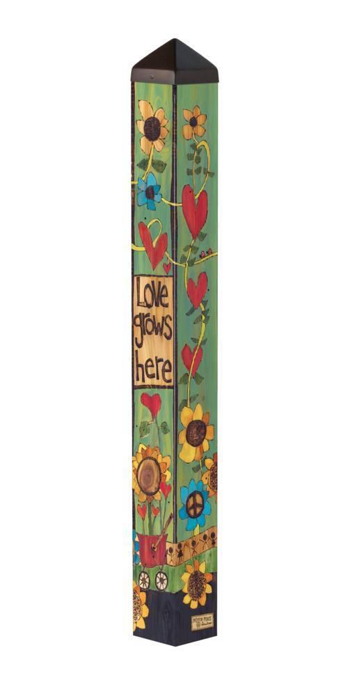 Where Love Grows 40" Garden Art Pole by Studio M - Quirks!