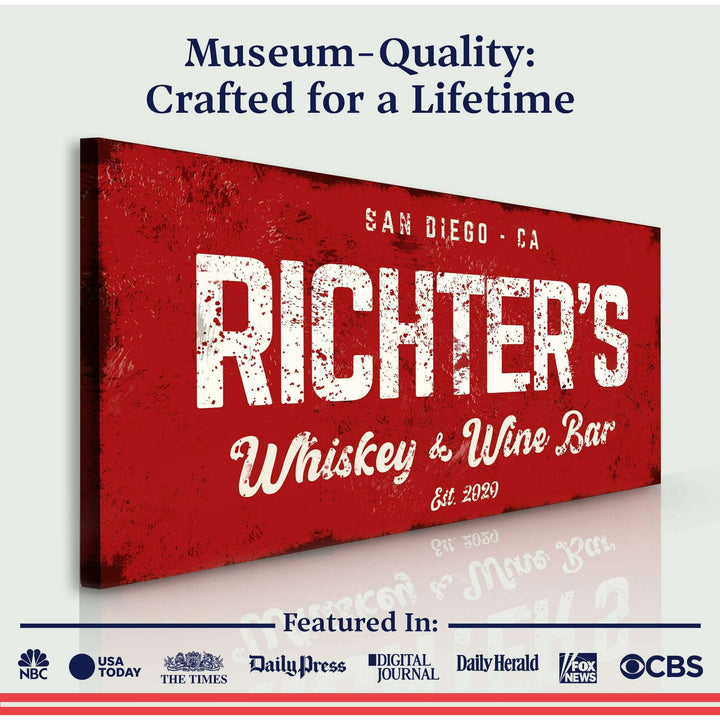 Whiskey And Wine Bar Sign III