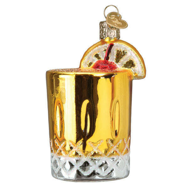 Old World Christmas Whiskey Sour Blown Glass Ornament