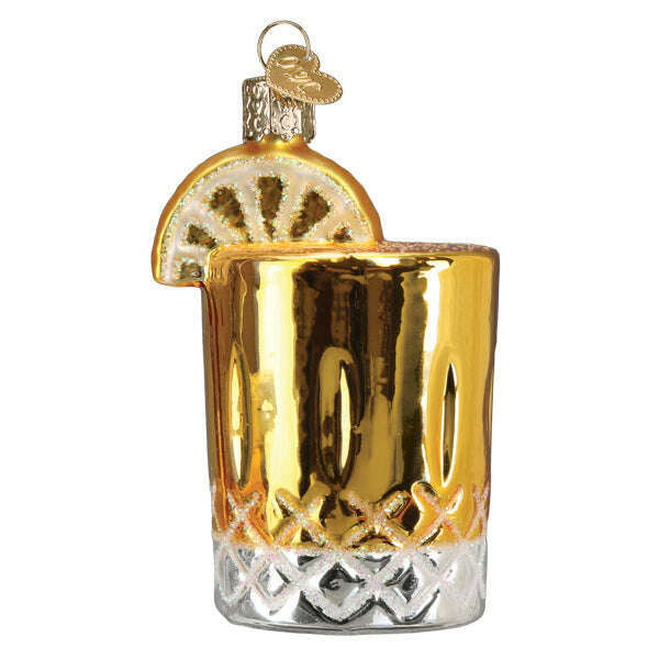 Old World Christmas Whiskey Sour Blown Glass Ornament