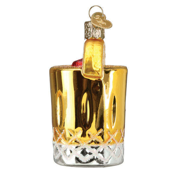 Old World Christmas Whiskey Sour Blown Glass Ornament