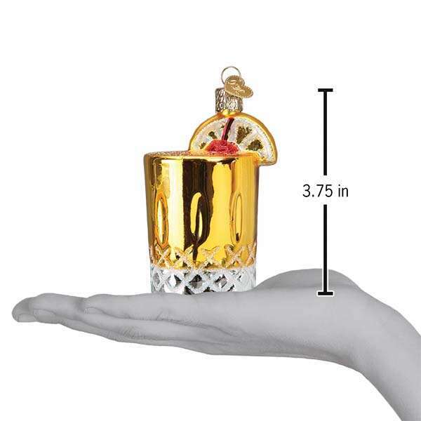 Old World Christmas Whiskey Sour Blown Glass Ornament