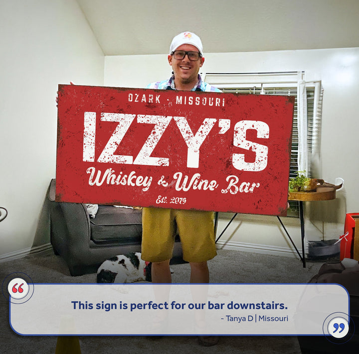 Whiskey And Wine Bar Sign III