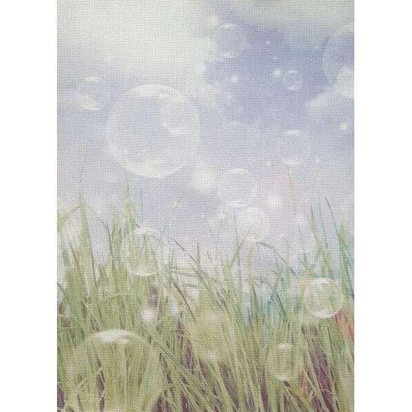 Whispering Meadow Designer Printed AIDA Fabric. Canvas for embroidery with an applied background  KF-1089A