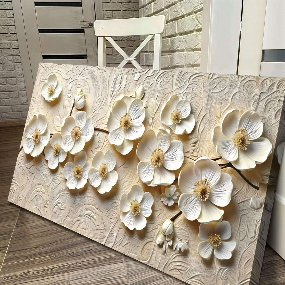 White Blossom Serenade Wall Art