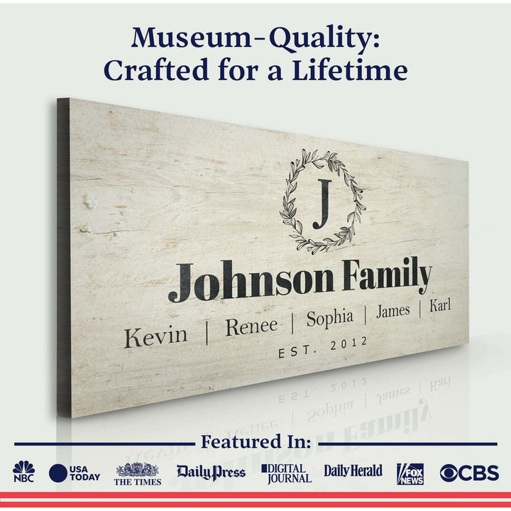 White Family Sign