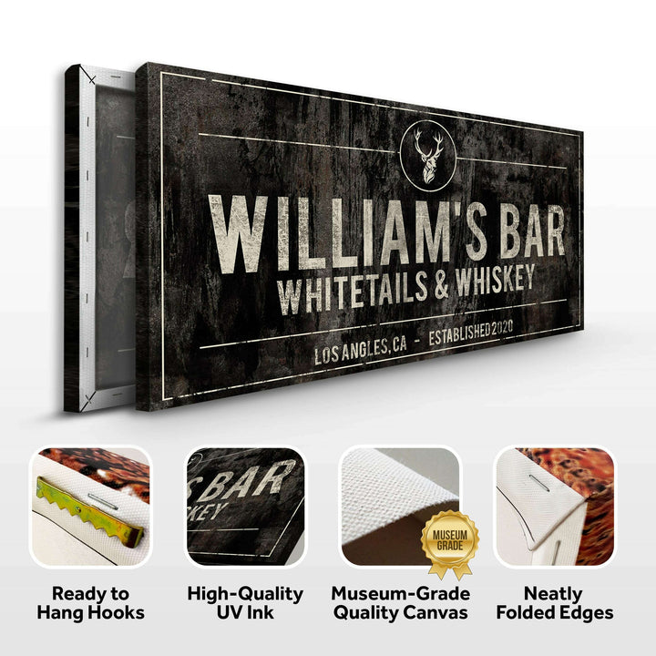Whitetails and Whiskey Sign