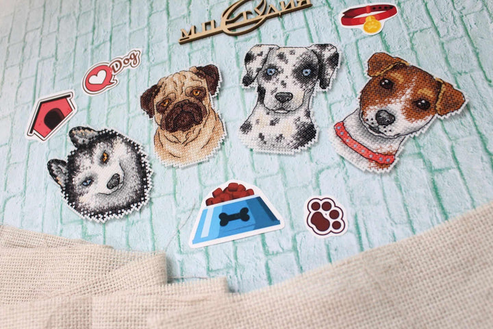 Who Said Woof? Magnets SR-409 Plastic Canvas Counted Cross Stitch Kit