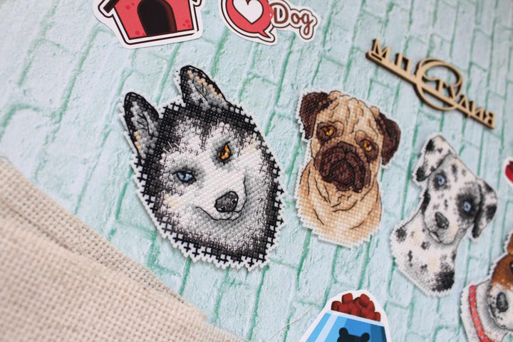 Who Said Woof? Magnets SR-409 Plastic Canvas Counted Cross Stitch Kit
