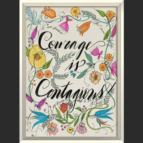Wildflowers Courage Is Contagious Wall Art - Quirks!