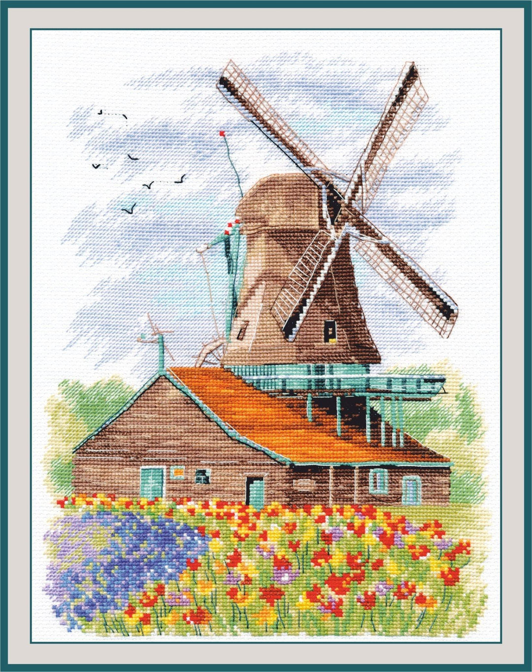 Windmill.Holland 1105 Counted Cross Stitch Kit
