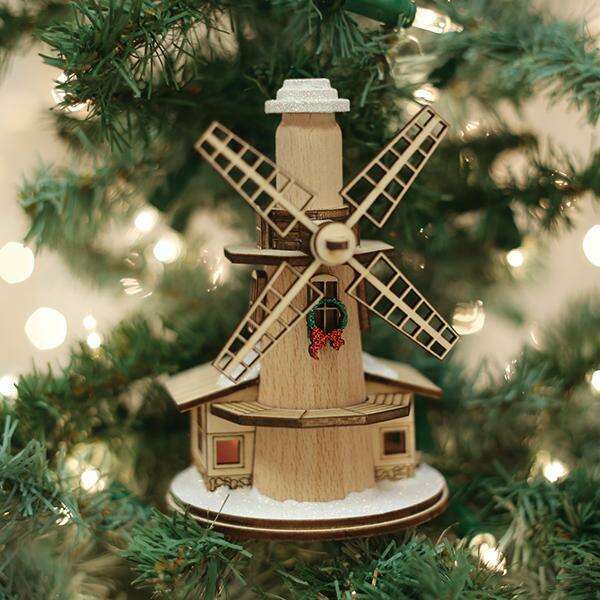 Old World Christmas Windmill Blown Glass Ornament