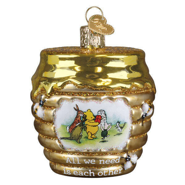 Old World Christmas Winnie and Friends Blown Glass Ornament