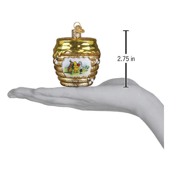 Old World Christmas Winnie and Friends Blown Glass Ornament