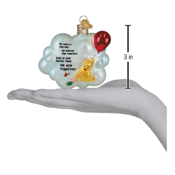 Old World Christmas Winnie and Piglet Together Blown Glass Ornament