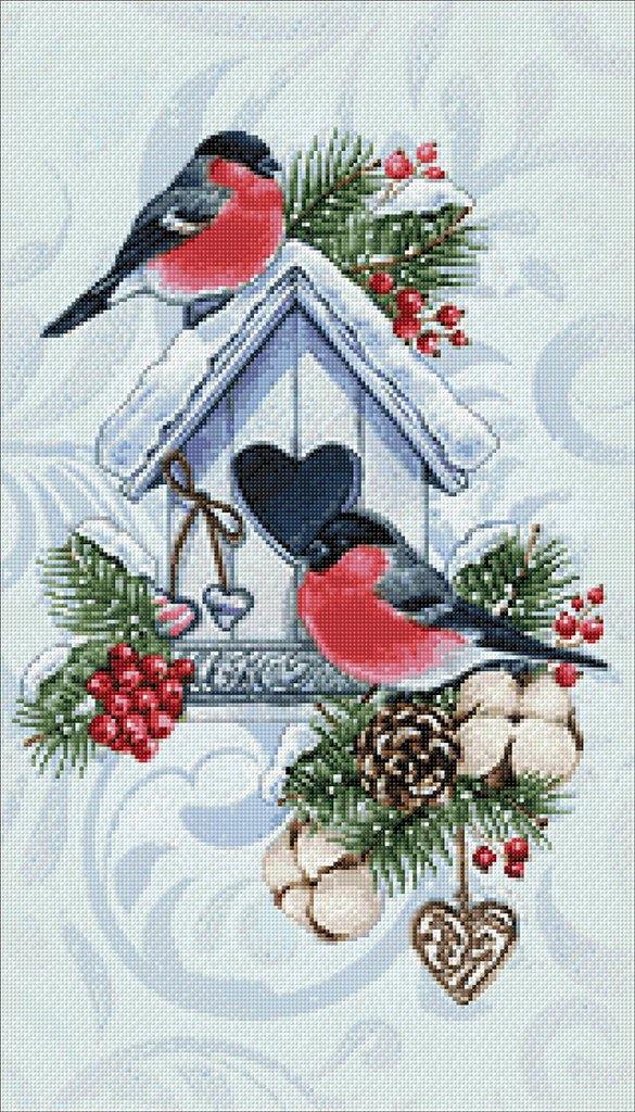 Winter Bullfinches CS2584 15.8 x 27.6 inches Crafting Spark Diamond Painting Kit