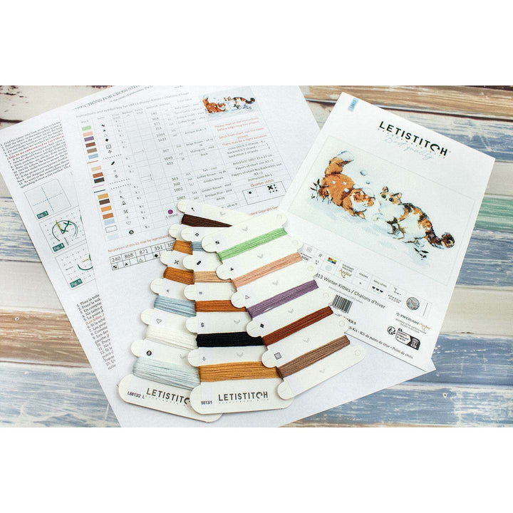 Winter Kitties L8813 Counted Cross Stitch Kit