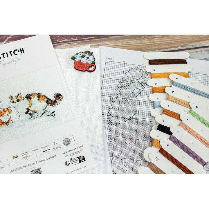 Winter Kitties L8813 Counted Cross Stitch Kit