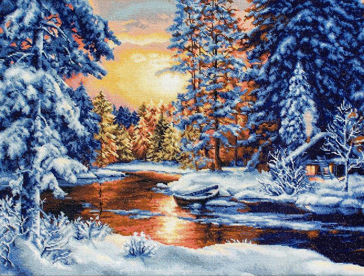 Winter Landscape B477L Counted Cross-Stitch Kit
