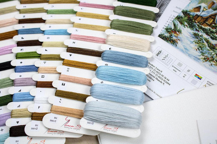 Winter landscape BU5001L Counted Cross-Stitch Kit