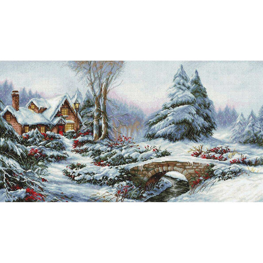 Winter landscape BU5002L Counted Cross-Stitch Kit