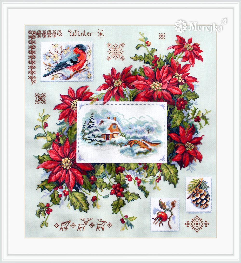 Winter Sampler K-119 Counted Cross-Stitch Kit
