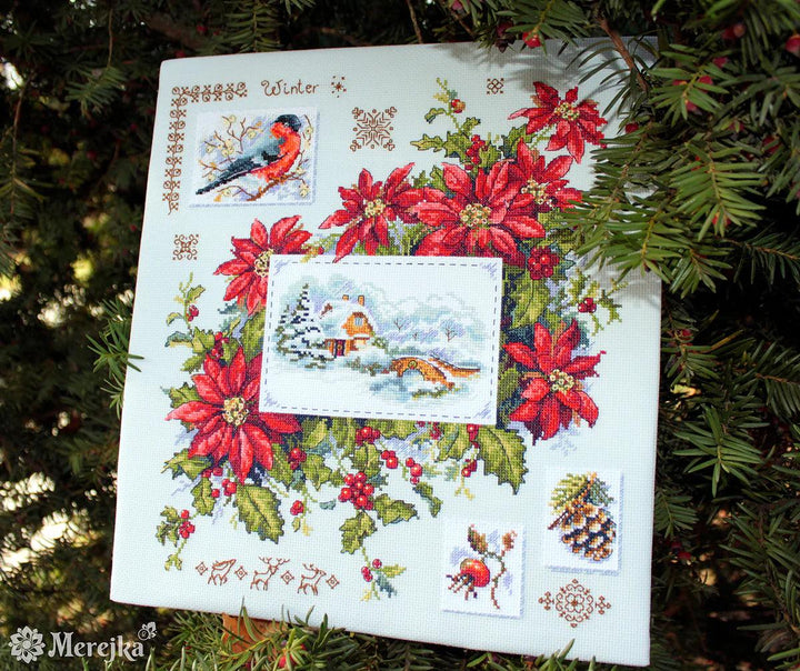 Winter Sampler K-119 Counted Cross-Stitch Kit