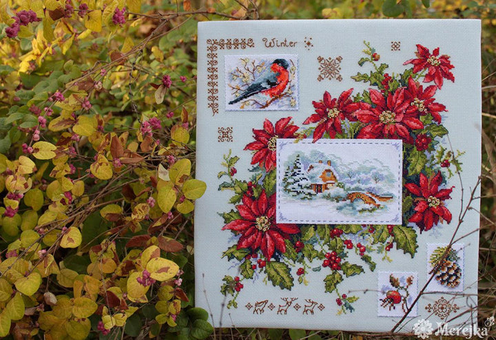 Winter Sampler K-119 Counted Cross-Stitch Kit