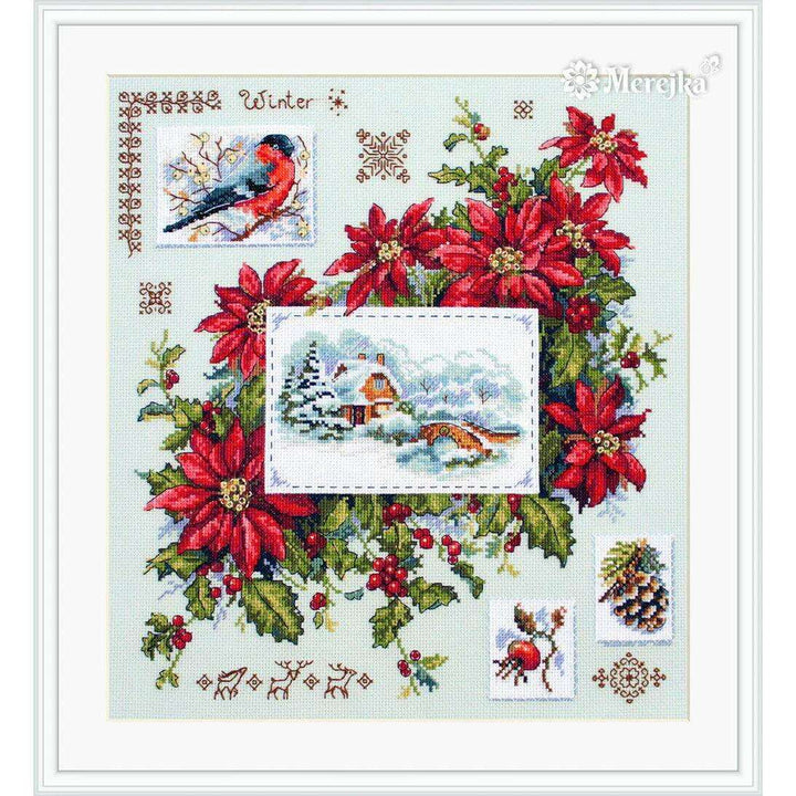 Winter Sampler K-119 Counted Cross-Stitch Kit
