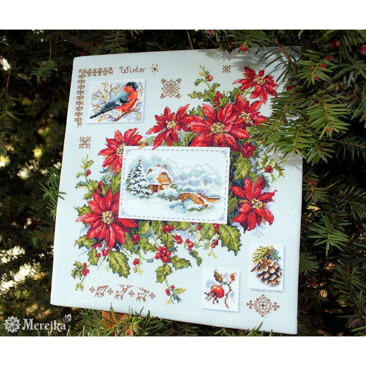 Winter Sampler K-119 Counted Cross-Stitch Kit