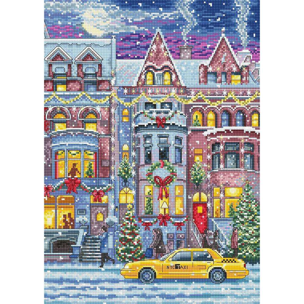 Winter Townhouse L8076 Counted Cross Stitch Kit