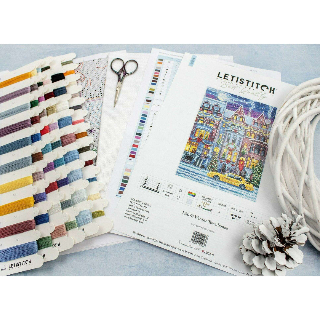 Winter Townhouse L8076 Counted Cross Stitch Kit