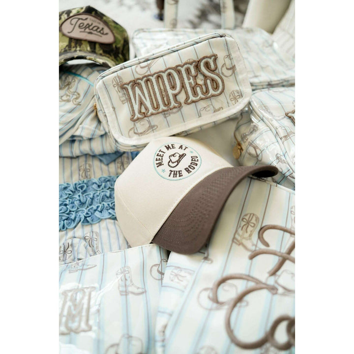 Wipes Pouch - Western Blues Clear Coat Bag