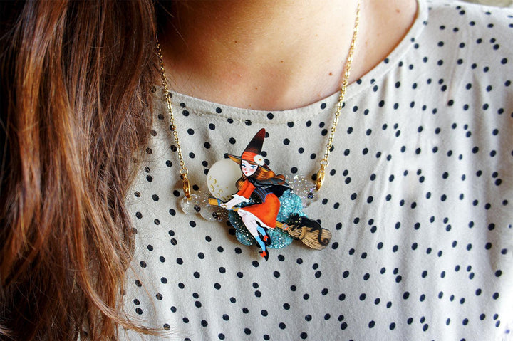 Witch Convertible Necklace-Brooch by Laliblue - Quirks!